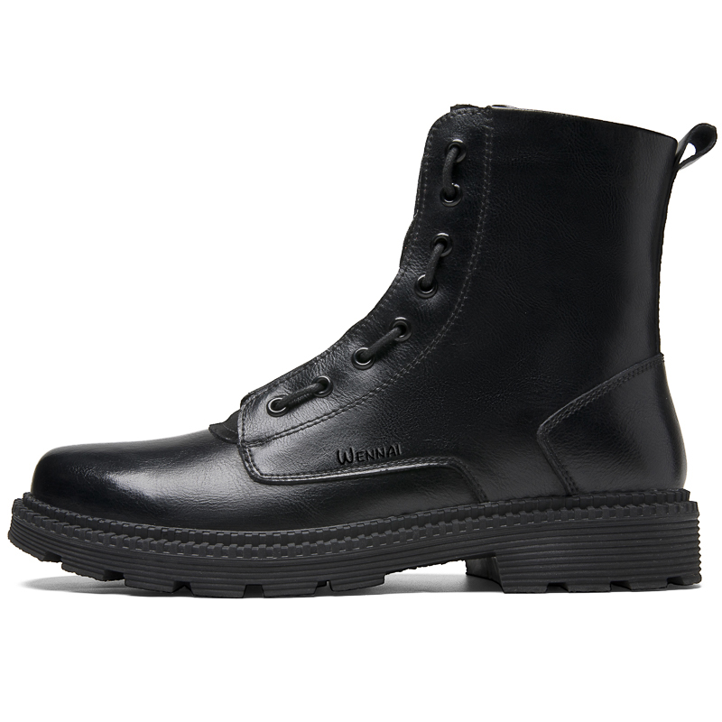 Wen Nai Короткие мужские ботинки Martin, черные 
Wen Nai Короткие мужские ботинки Martin, черные