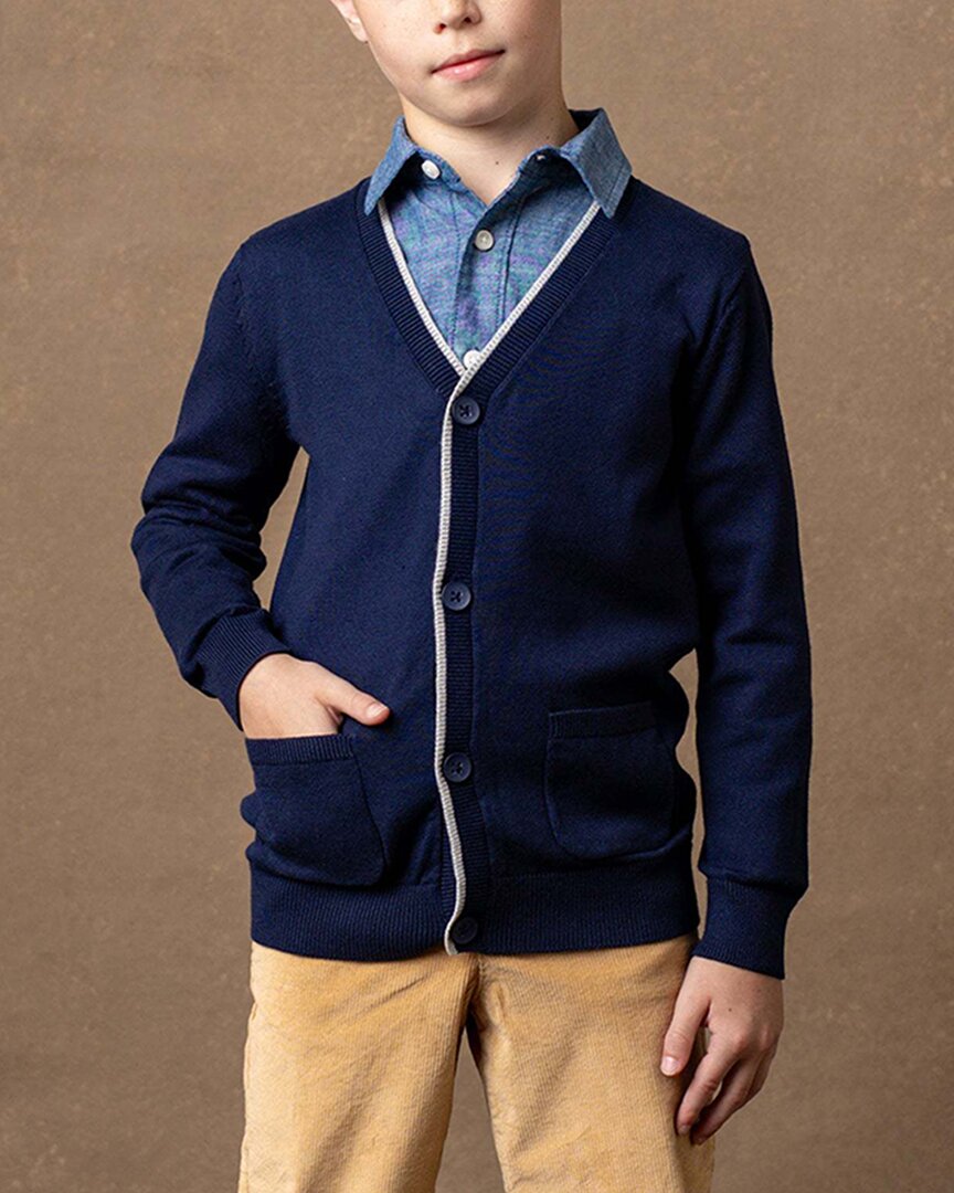 Хоуп & Генри Кардиган с контрастной отделкой HOPE & HENRY, синий
Хоуп & Генри Кардиган с контрастной отделкой HOPE & HENRY, синий