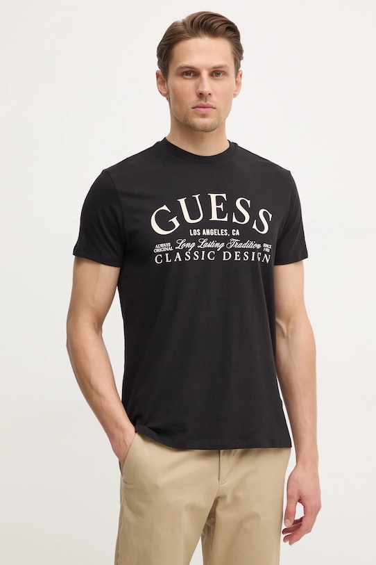 Хлопковая футболка Guess, черный
Хлопковая футболка Guess, черный