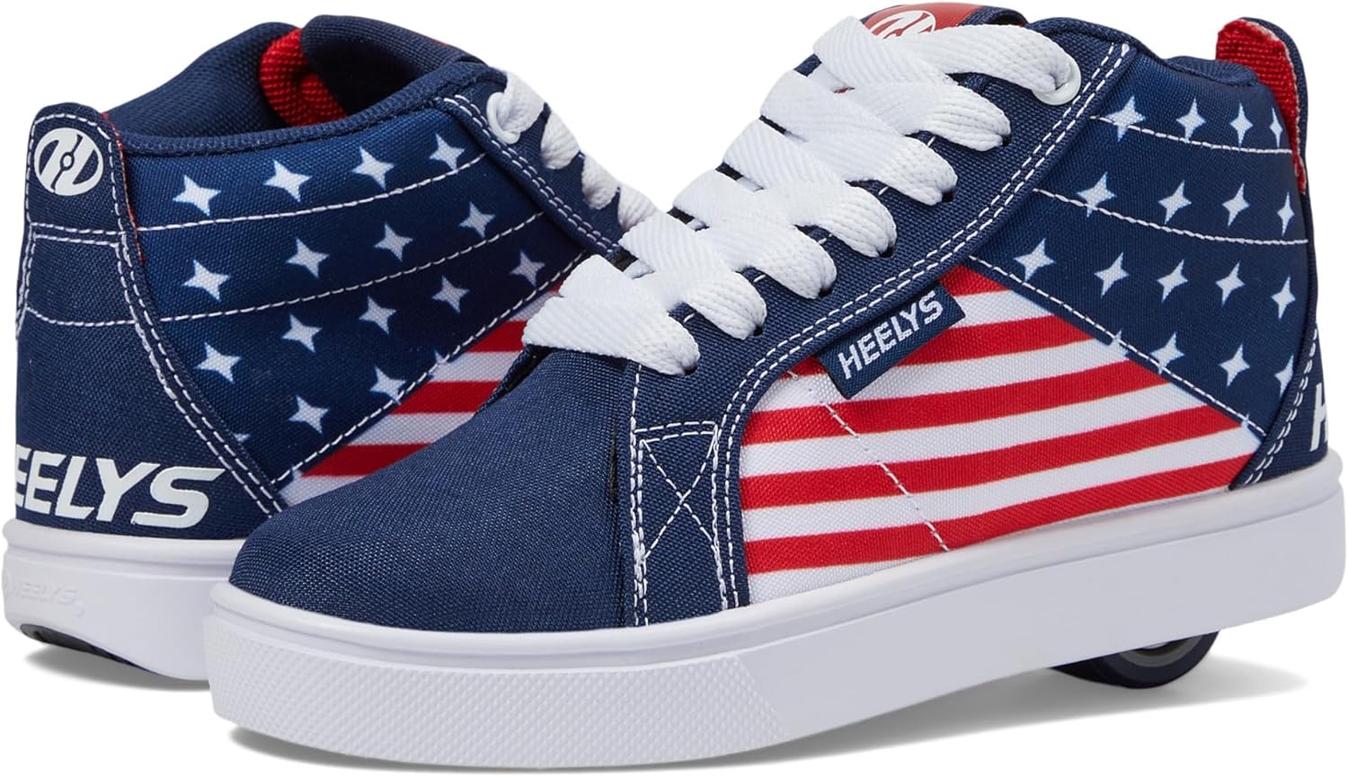 Кроссовки Racer Mid Heelys Унисекс, белый/красный/синий/темно-синий
Кроссовки Racer Mid Heelys Унисекс, белый/красный/синий/темно-синий