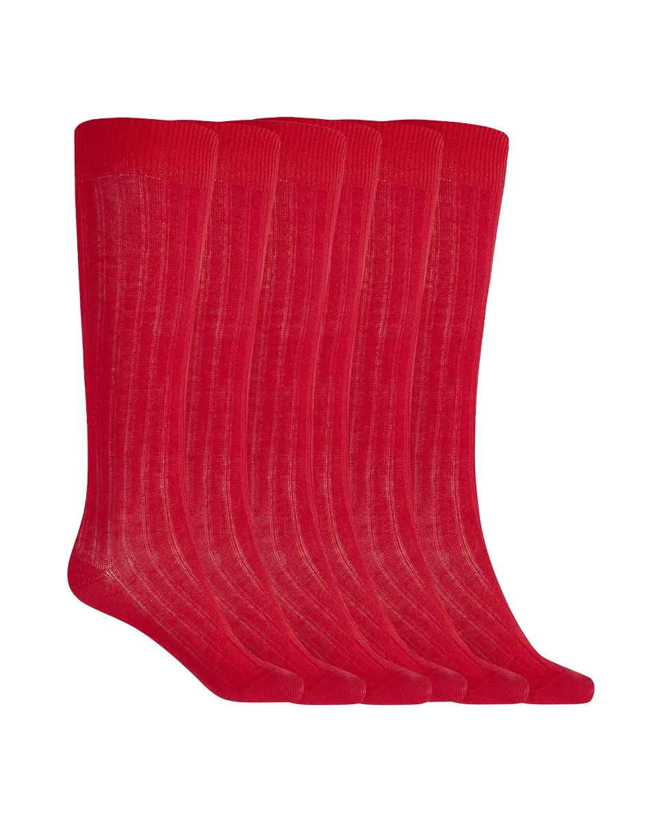 Набор из 6 пар хлопковых носков в рубчик Basix Punto Blanco, красный
Набор из 6 пар хлопковых носков в рубчик Basix Punto Blanco, красный