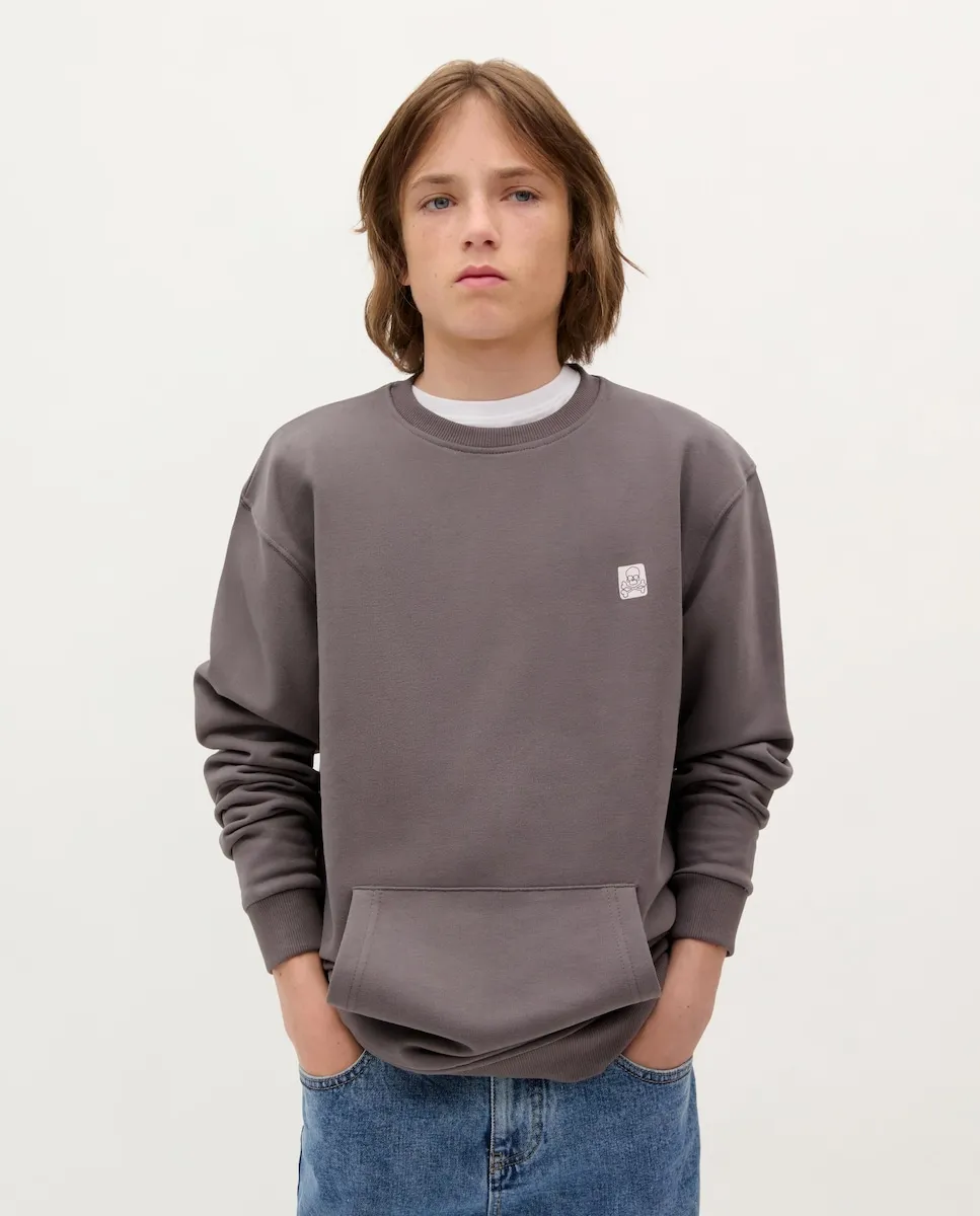 Детская хлопковая толстовка с передним карманом Scalpers, темно-серый
Детская хлопковая толстовка с передним карманом Scalpers, темно-серый