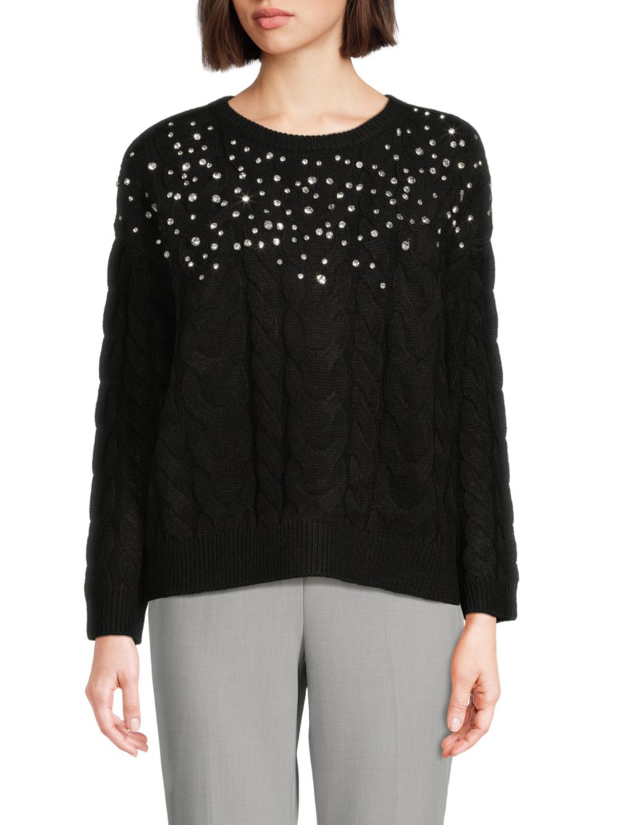 Украшенный свитер Calvin Klein, черный
Украшенный свитер Calvin Klein, черный