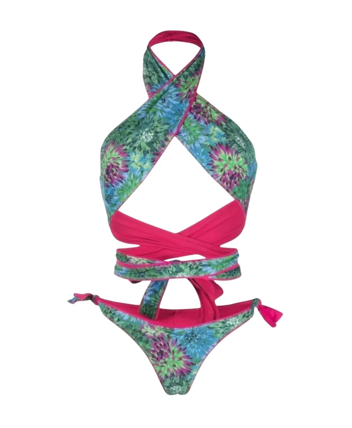 Бикини с цветочным принтом и завязками на шее Reina Olga, зеленый
Бикини с цветочным принтом и завязками на шее Reina Olga, зеленый