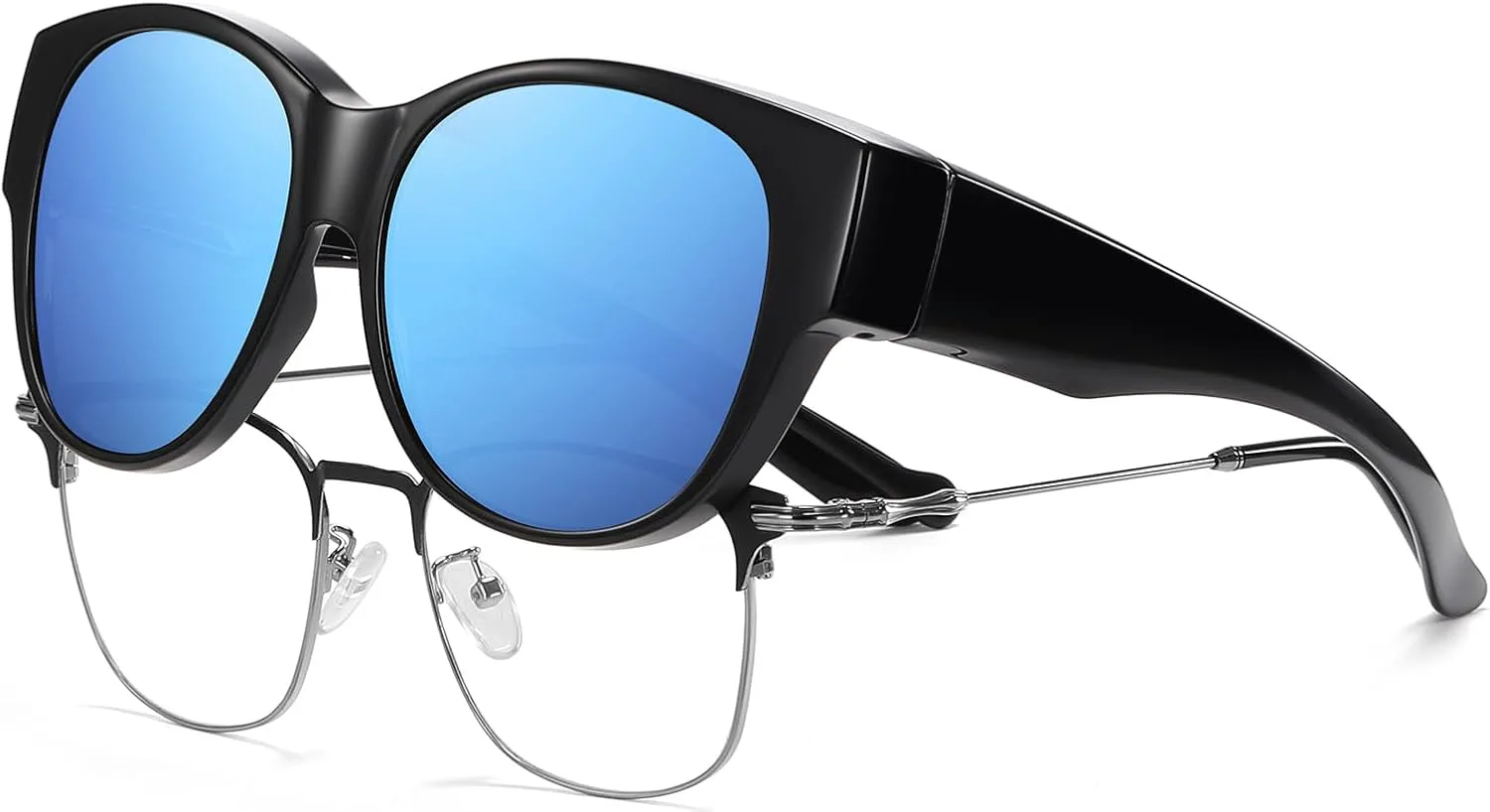 Солнцезащитные очки HAOLOTA Fit Over Glasses для женщин, поляризованные, модные, в форме «кошачьих глаз», с защитой от УФ-излучения, L Size A13 Black/Blue
Солнцезащитные очки HAOLOTA Fit Over Glasses для женщин, поляризованные, модные, в форме «кошачьих глаз», с защитой от УФ-излучения, L Size A13 Black/Blue