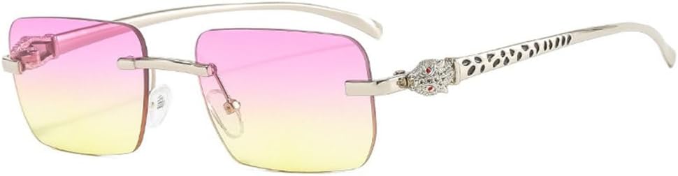 Модные солнцезащитные очки без оправы прямоугольной формы для женщин с прозрачными линзами с градиентом цвета океана, а также уникальные солнцезащитные очки с принтом гепарда для мужчин TYUVIVO, Silver Purple Yellow
Модные солнцезащитные очки без оправы прямоугольной формы для женщин с прозрачными линзами с градиентом цвета океана, а также уникальные солнцезащитные очки с принтом гепарда для мужчин TYUVIVO, Silver Purple Yellow