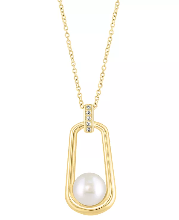 Ожерелье с подвеской Effy овальной формы длиной 18 дюймов из 14-каратного золота с культивированным пресноводным жемчугом (8 мм) и бриллиантами Effy Collection, gold
Ожерелье с подвеской Effy овальной формы длиной 18 дюймов из 14-каратного золота с культивированным пресноводным жемчугом (8 мм) и бриллиантами Effy Collection, gold