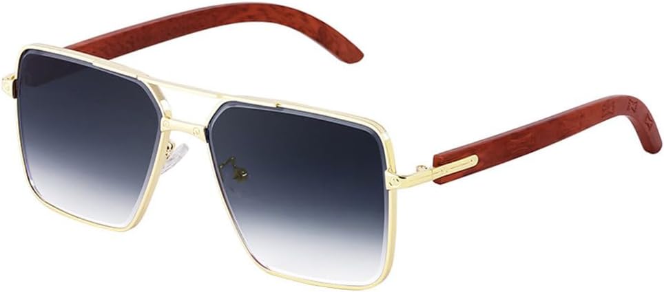 LVTFCO Стильные женские солнцезащитные очки в стиле ретро с металлической оправой, имитирующей дерево, летние мужские очки для вождения с защитой от УФ-излучения UV400, 2
LVTFCO Стильные женские солнцезащитные очки в стиле ретро с металлической оправой, имитирующей дерево, летние мужские очки для вождения с защитой от УФ-излучения UV400, 2