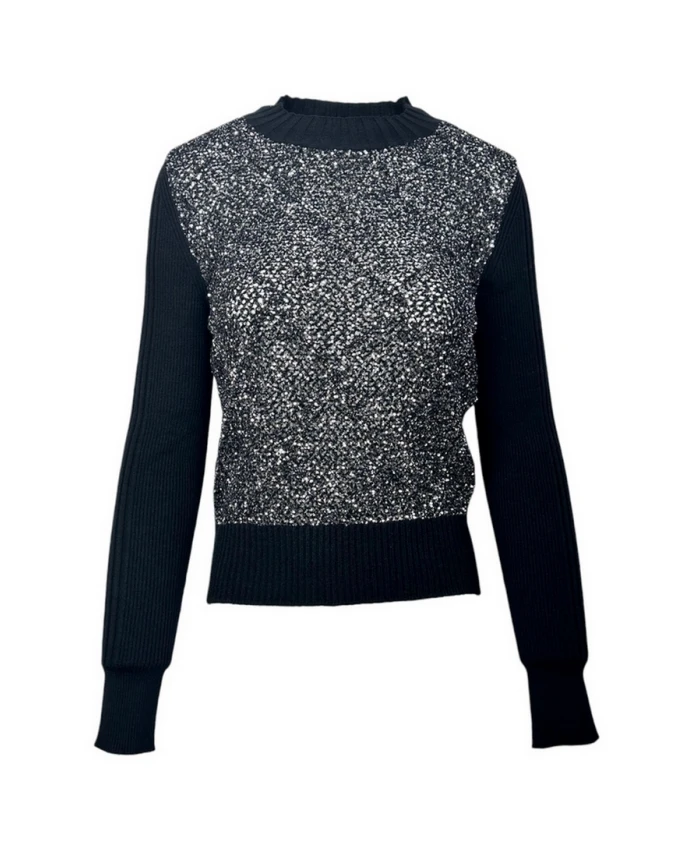 Свитер с круглым вырезом и декором D.Exterior, черный
Свитер с круглым вырезом и декором D.Exterior, черный