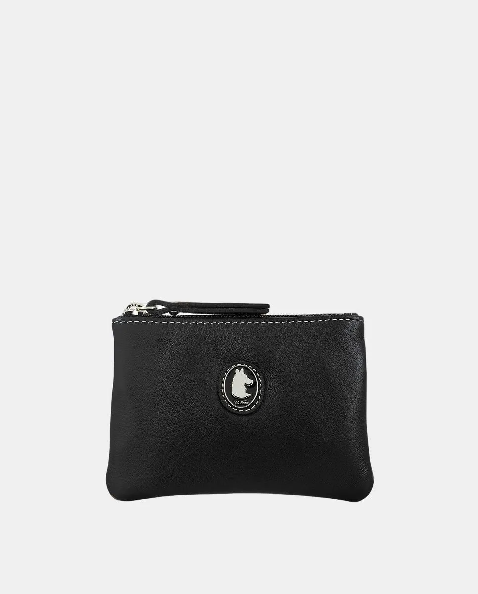 Двойной кошелек с внутренним брелоком из натуральной кожи и парусины El Potro, черный
Двойной кошелек с внутренним брелоком из натуральной кожи и парусины El Potro, черный