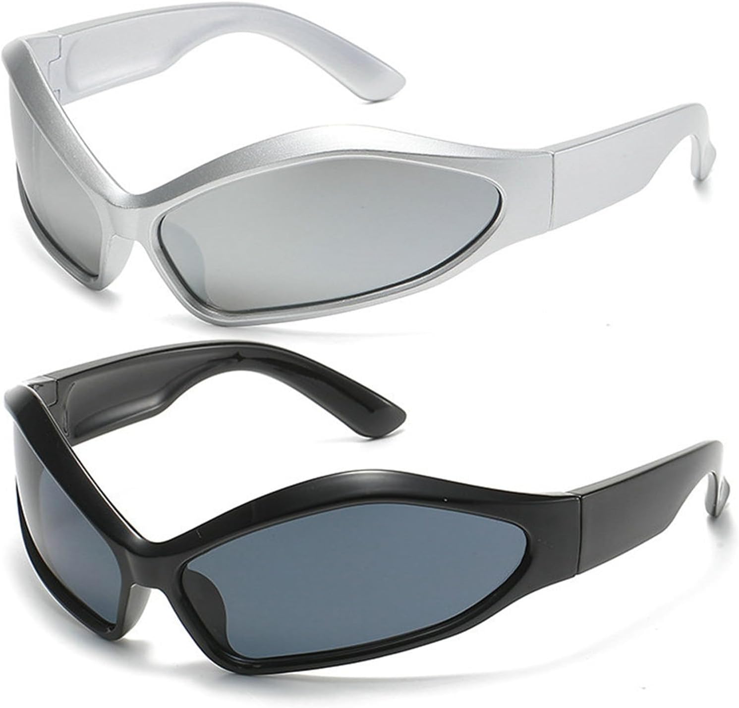 Willochra Модные нестандартные панк-солнцезащитные очки для женщин и мужчин, для занятий спортом на открытом воздухе, велоспорта, солнцезащитные очки UV400, Y2K, хип-хоп, 2pcs-black&silver
Willochra Модные нестандартные панк-солнцезащитные очки для женщин и мужчин, для занятий спортом на открытом воздухе, велоспорта, солнцезащитные очки UV400, Y2K, хип-хоп, 2pcs-black&silver