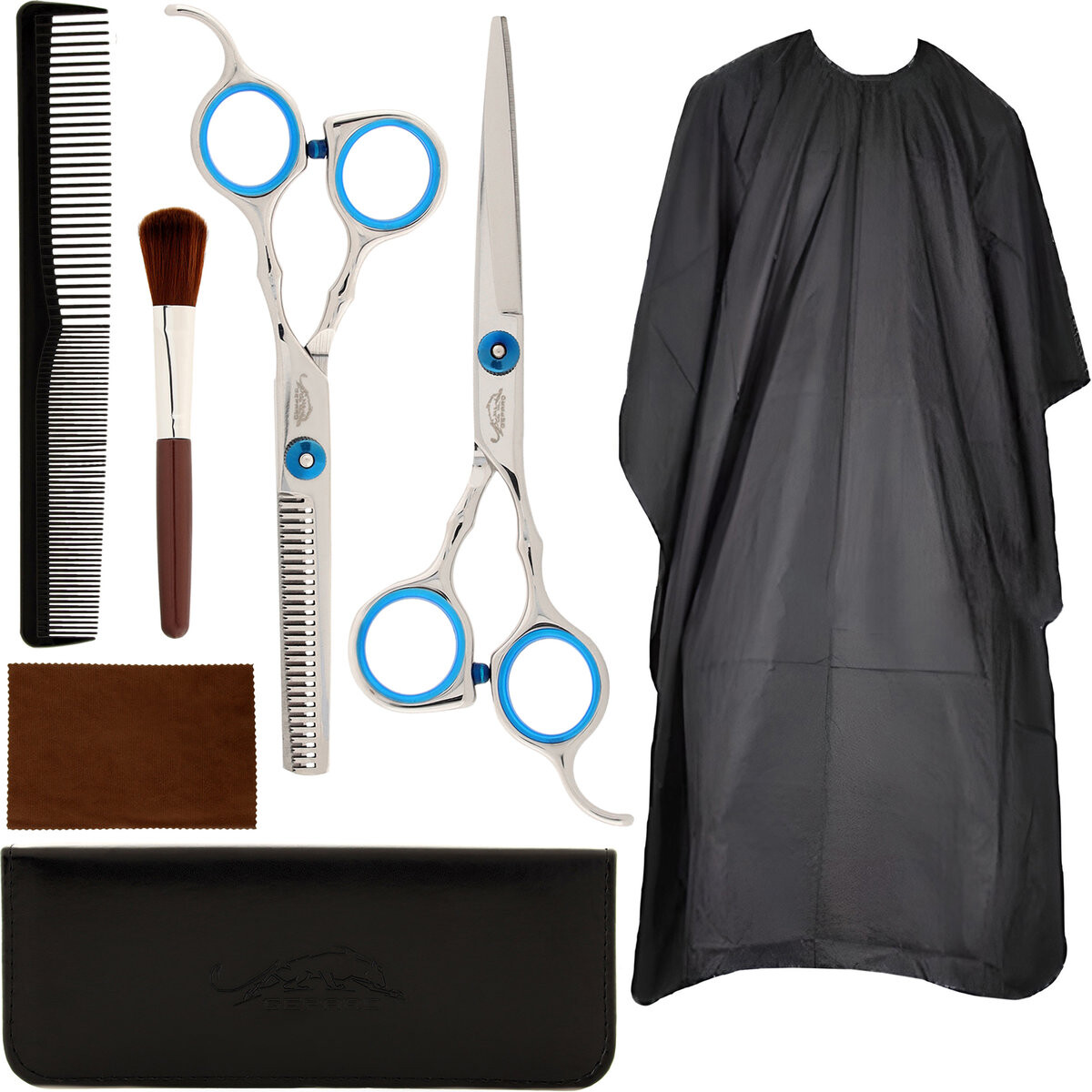 Парикмахерский набор, ножницы, филировочная накидка, XL Calissimo
Парикмахерский набор, ножницы, филировочная накидка, XL Calissimo