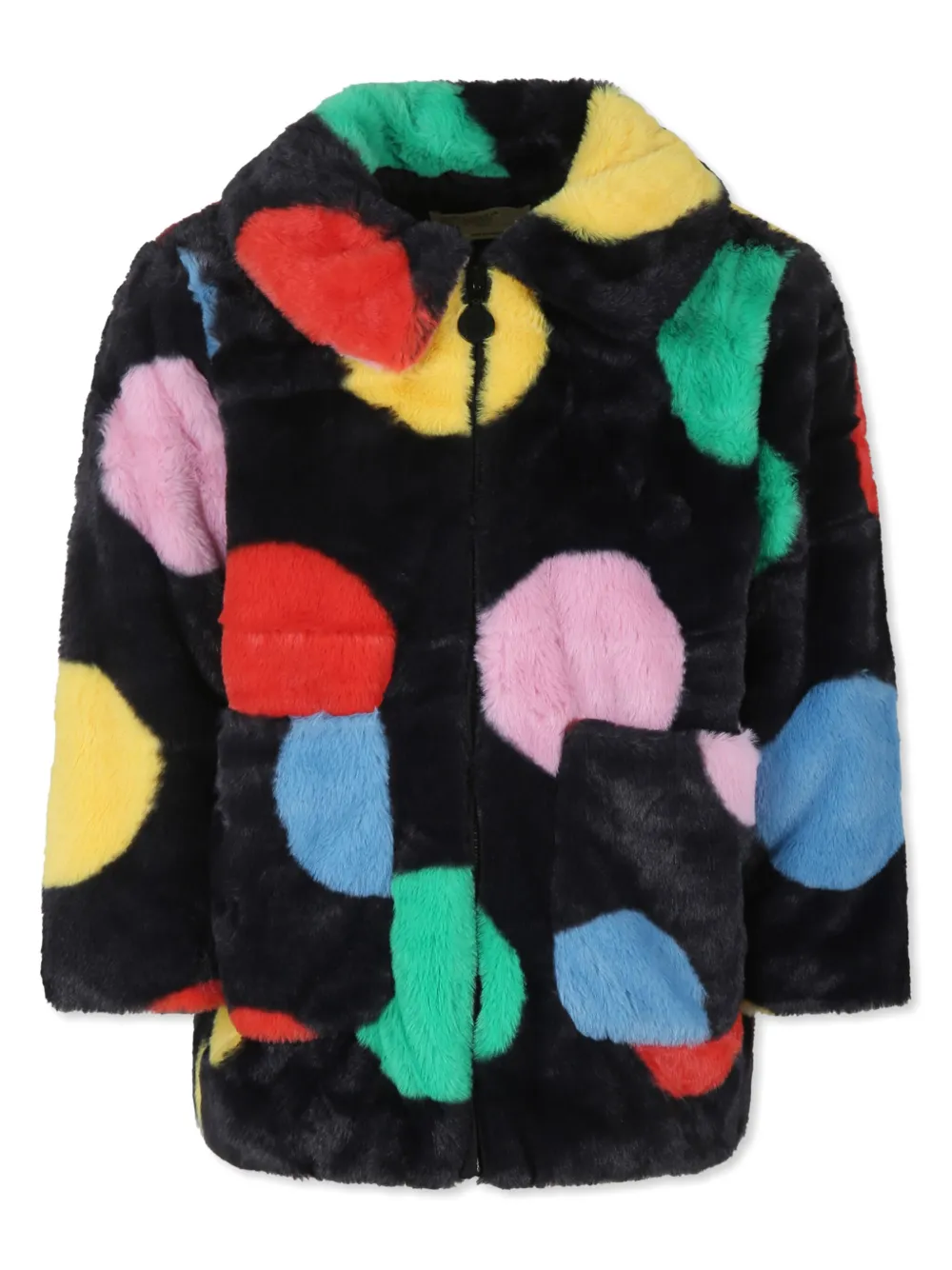 Шуба из искусственного меха в горох Stella McCartney Kids, черный
Шуба из искусственного меха в горох Stella McCartney Kids, черный