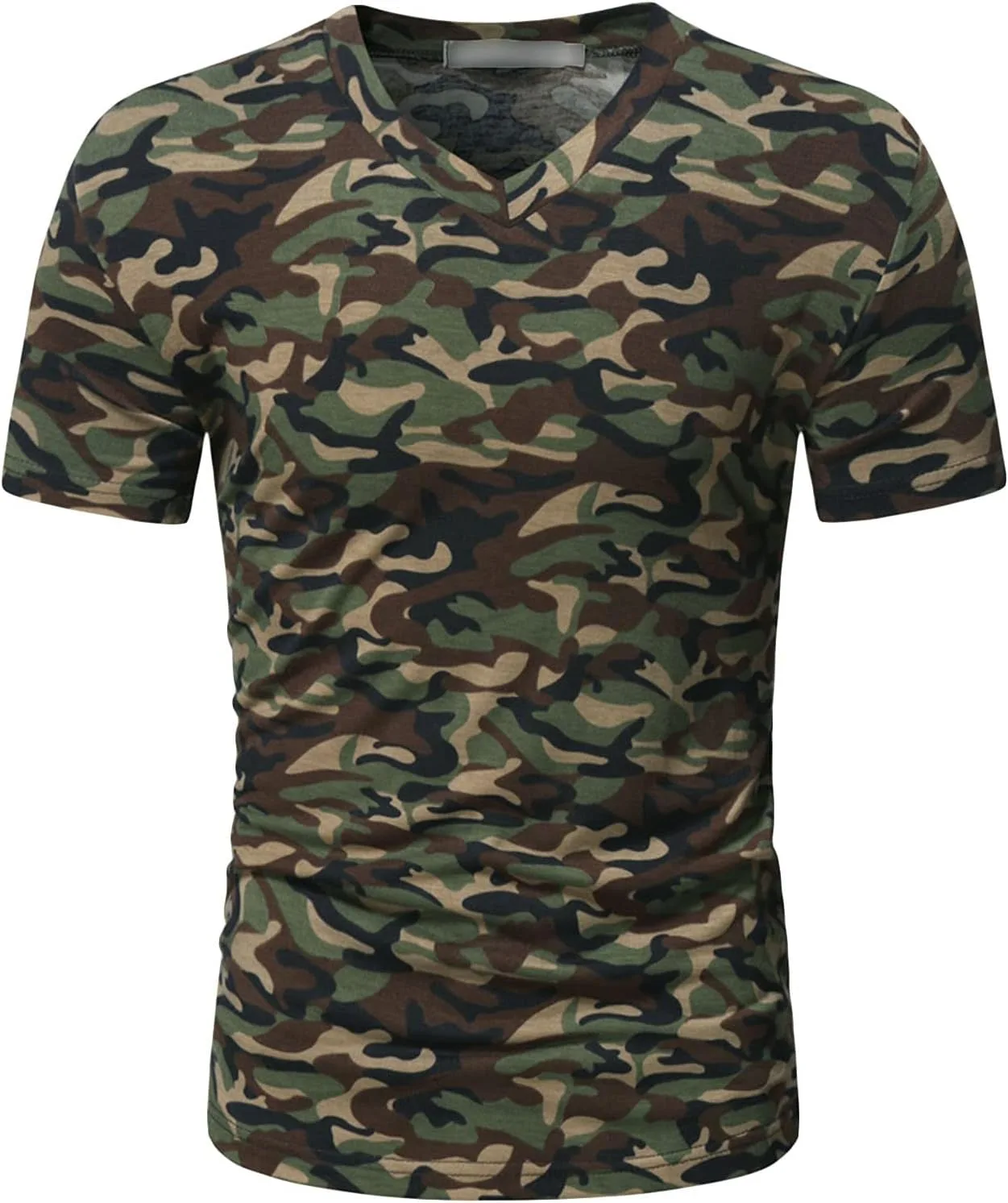 Мужская футболка с V-образным вырезом Camo, свободного кроя
Мужская футболка с V-образным вырезом Camo, свободного кроя