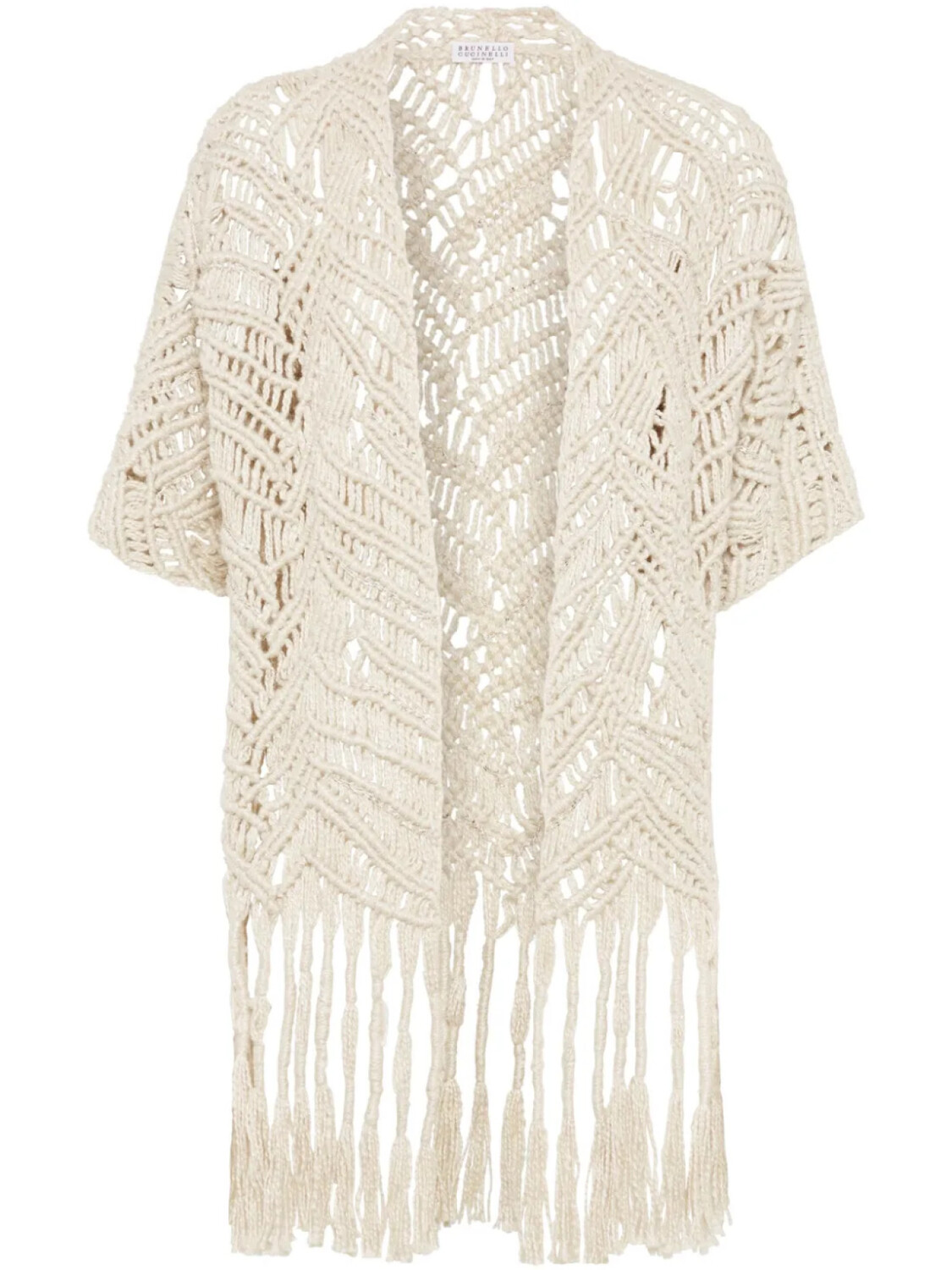 Brunello Cucinelli кардиган Opera в технике макраме, нейтральный
Brunello Cucinelli кардиган Opera в технике макраме, нейтральный