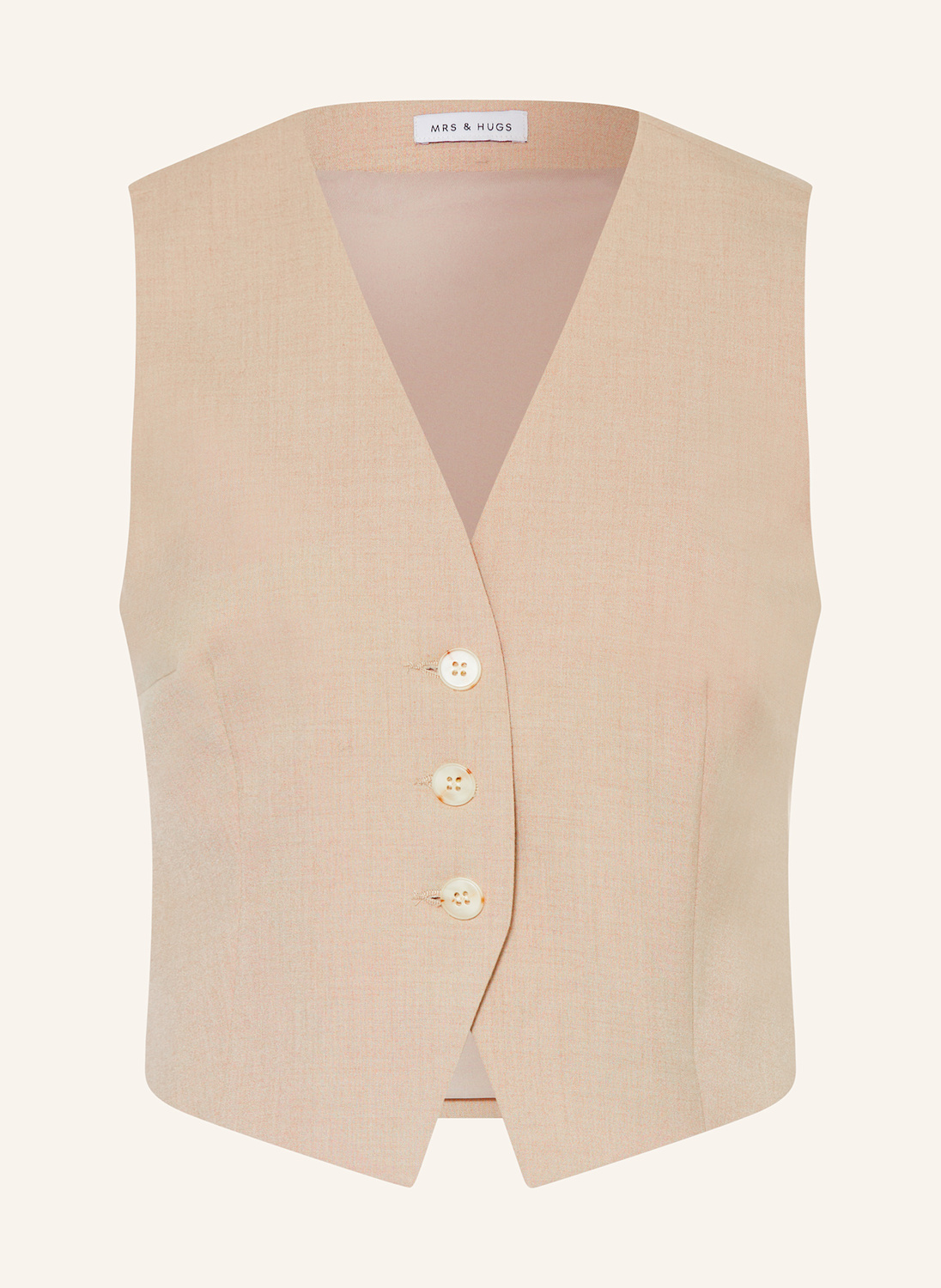 Блейзер жилет Mrs & Hugs, бежевый 
Блейзер жилет Mrs & Hugs, бежевый