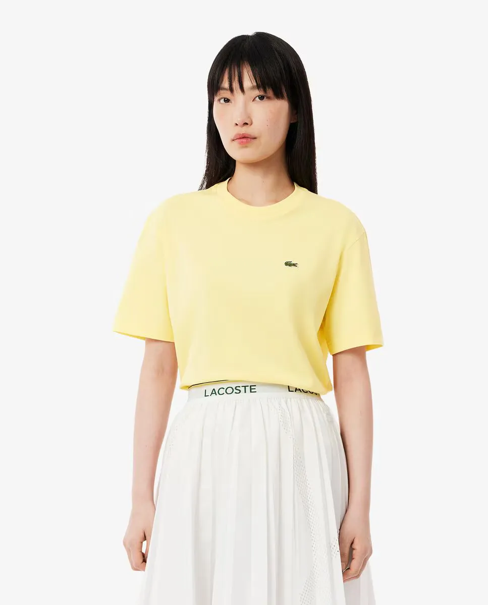 Свободная женская футболка из мягкого хлопка с короткими рукавами Lacoste, желтый
Свободная женская футболка из мягкого хлопка с короткими рукавами Lacoste, желтый
