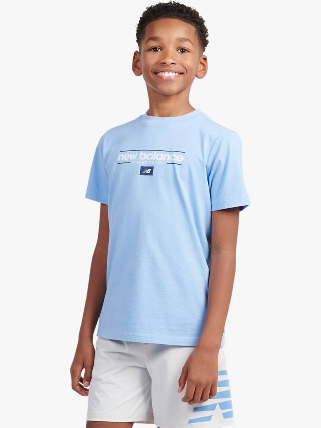 Детская хлопковая линейная футболка Athletic New Balance, Electric Sky
Детская хлопковая линейная футболка Athletic New Balance, Electric Sky