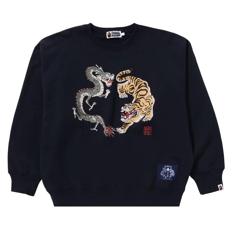 Свитер BAPE Japan Culture Tiger And Dragon Crewneck, Navy 
Свитер BAPE Japan Culture Tiger And Dragon Crewneck, Navy