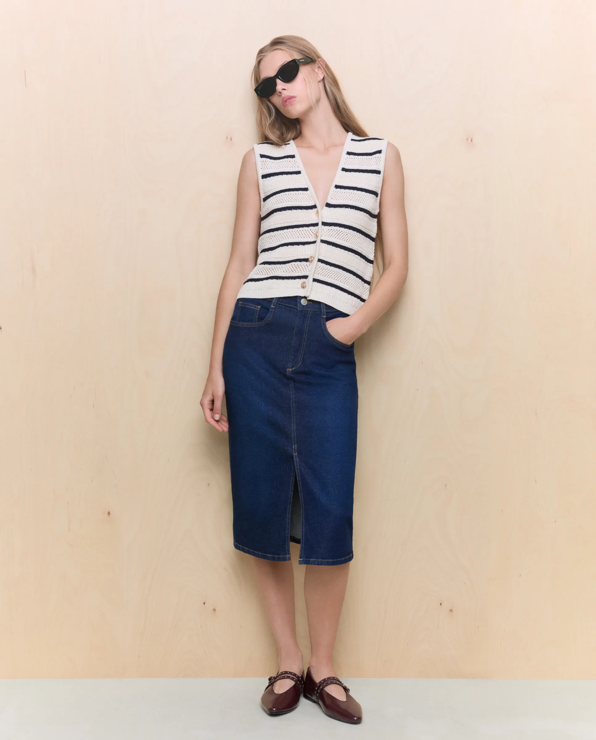 Джинсовая юбка миди Easy Wear, темно-синий
Джинсовая юбка миди Easy Wear, темно-синий