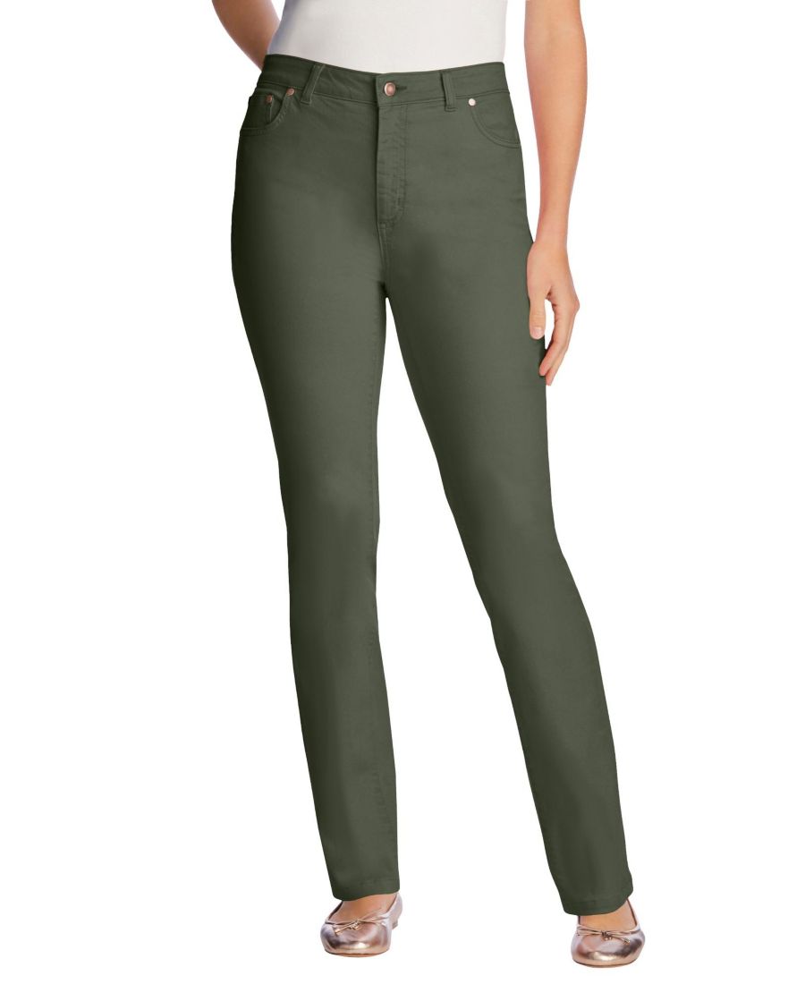 Женские джинсы Within прямого кроя из эластичного денима с пятью карманами Woman Within, Olive green
Женские джинсы Within прямого кроя из эластичного денима с пятью карманами Woman Within, Olive green