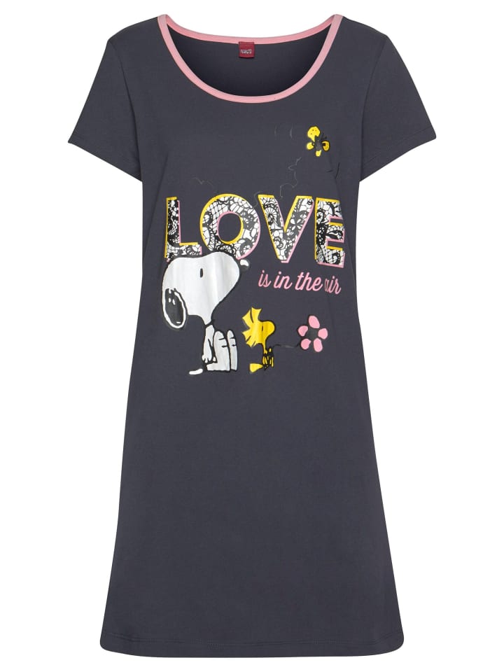 Peanuts Ночная рубашка антрацитового цвета
Peanuts Ночная рубашка антрацитового цвета