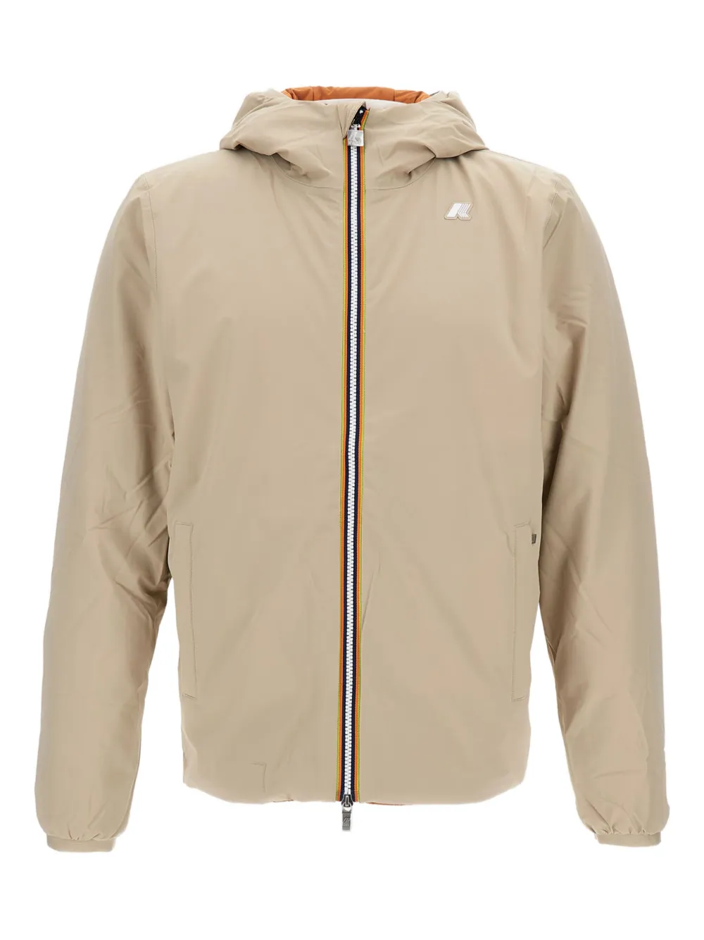 Двусторонняя куртка с регулируемым капюшоном K-Way, нейтральный 
Двусторонняя куртка с регулируемым капюшоном K-Way, нейтральный