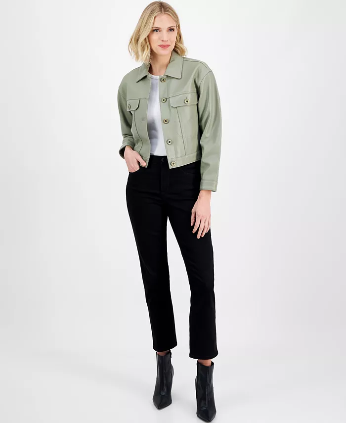 Женская кожаная куртка на пуговицах Michael Kors, зеленый
Женская кожаная куртка на пуговицах Michael Kors, зеленый