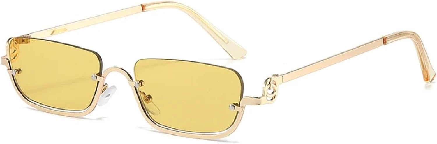 Солнцезащитные очки в полуободковой оправе для женщин, роскошные, маленькие, металлические, ретро, прямоугольные, черные, модные женские очки с защитой от УФ-излучения UV400 generic, Gold Yellow
Солнцезащитные очки в полуободковой оправе для женщин, роскошные, маленькие, металлические, ретро, прямоугольные, черные, модные женские очки с защитой от УФ-излучения UV400 generic, Gold Yellow