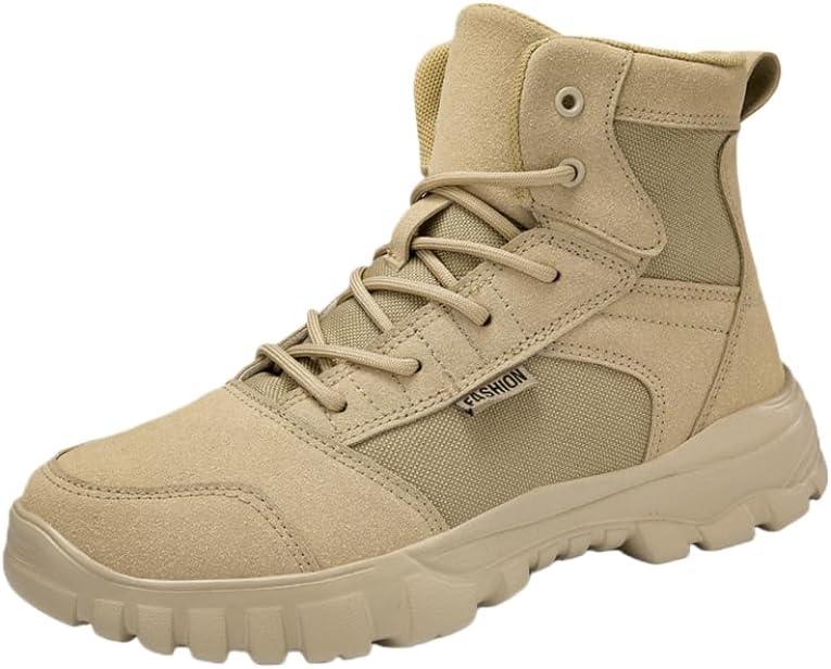 Мужские модные короткие ботинки SPKFHD - высокие кроссовки на шнуровке для походов - удобные и легкие - подходят для альпинизма на открытом воздухе во все сезоны или для повседневного использования, хаки
Мужские модные короткие ботинки SPKFHD - высокие кроссовки на шнуровке для походов - удобные и легкие - подходят для альпинизма на открытом воздухе во все сезоны или для повседневного использования, хаки