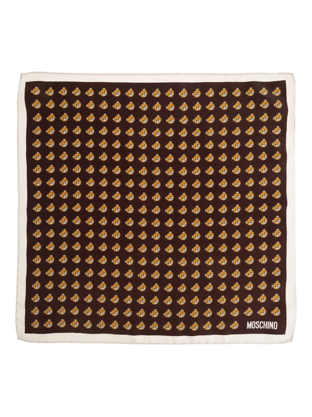 Карманный платок с принтом плюшевого мишки Moschino, коричневый
Карманный платок с принтом плюшевого мишки Moschino, коричневый