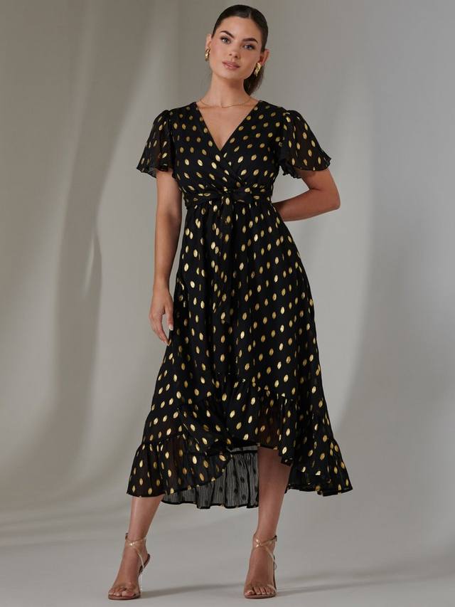 Миниатюрное платье midaxi с коротким рукавом и металлическим принтом Jolie Moi, цвет Black/Gold
Миниатюрное платье midaxi с коротким рукавом и металлическим принтом Jolie Moi, цвет Black/Gold