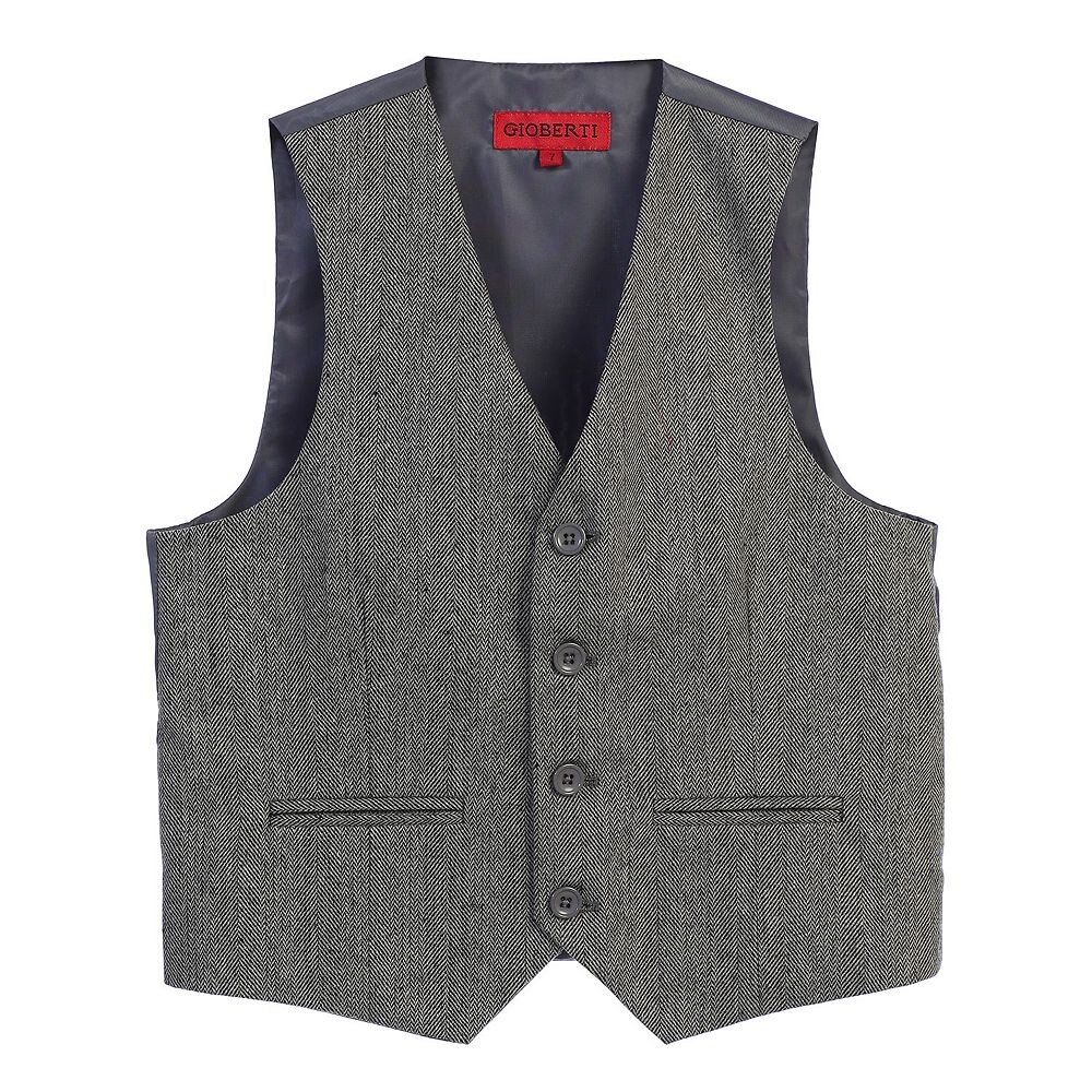 Gioberti Детский твидовый клетчатый жилет для делового костюма, цвет Herringbone Gray
Gioberti Детский твидовый клетчатый жилет для делового костюма, цвет Herringbone Gray