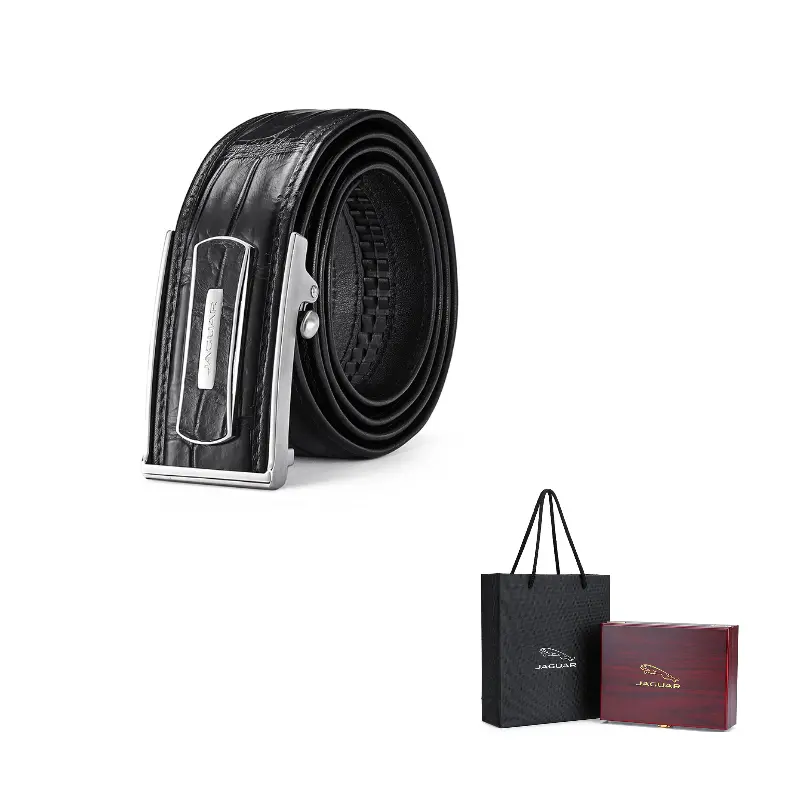 JAGUAR Мужской кожаный ремень с автоматической пряжкой, Black
JAGUAR Мужской кожаный ремень с автоматической пряжкой, Black
