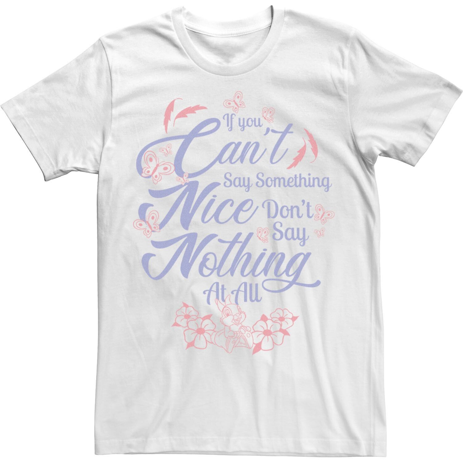 Мужская футболка Disney Bambi с цитатой «Если не можешь сказать что-нибудь приятное» Licensed Character
Мужская футболка Disney Bambi с цитатой «Если не можешь сказать что-нибудь приятное» Licensed Character