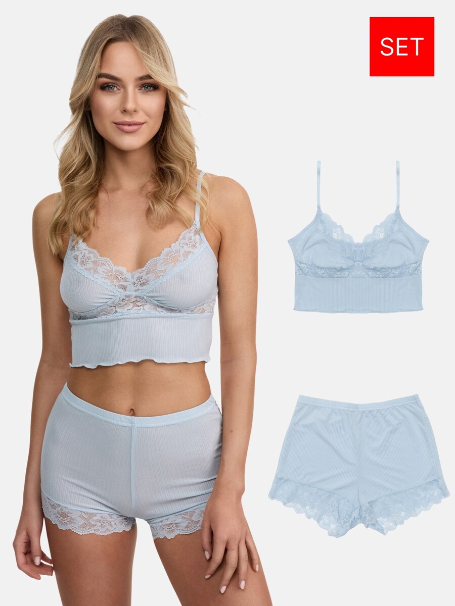 Короткий пижамный комплект Tazzio F921, синий
Короткий пижамный комплект Tazzio F921, синий