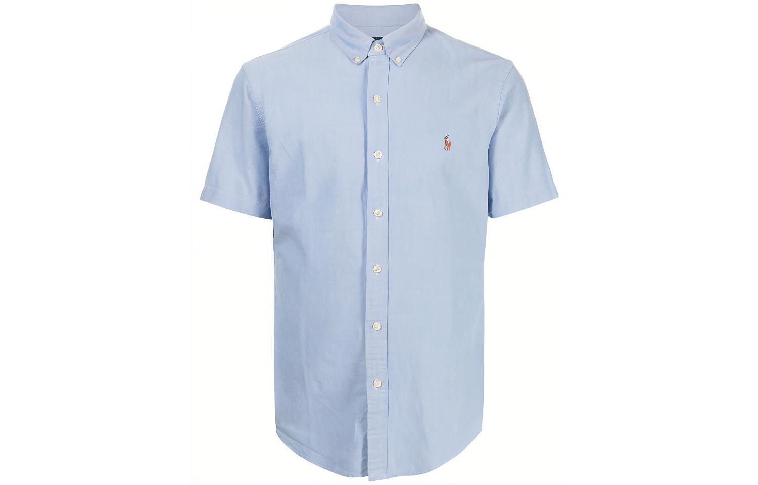 Оксфордская рубашка с коротким рукавом и вышитым логотипом Polo Ralph Lauren, синий
Оксфордская рубашка с коротким рукавом и вышитым логотипом Polo Ralph Lauren, синий