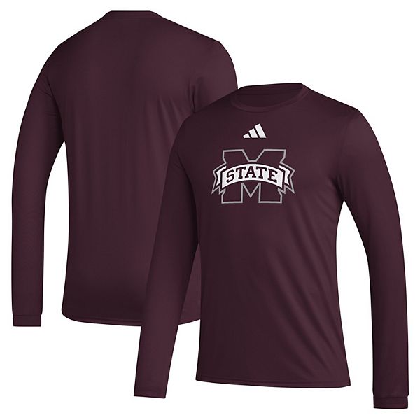 Мужская бордовая футболка с длинным рукавом Mississippi State Bulldogs с логотипом Adidas
Мужская бордовая футболка с длинным рукавом Mississippi State Bulldogs с логотипом Adidas