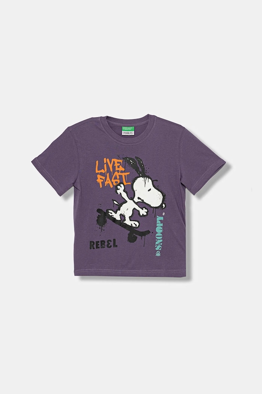 Хлопковая футболка United Colors Of Benetton, фиолетовый
Хлопковая футболка United Colors Of Benetton, фиолетовый