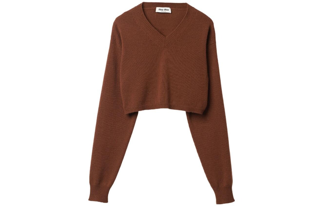 Свитер женский красно-коричневый Miu Miu
Свитер женский красно-коричневый Miu Miu