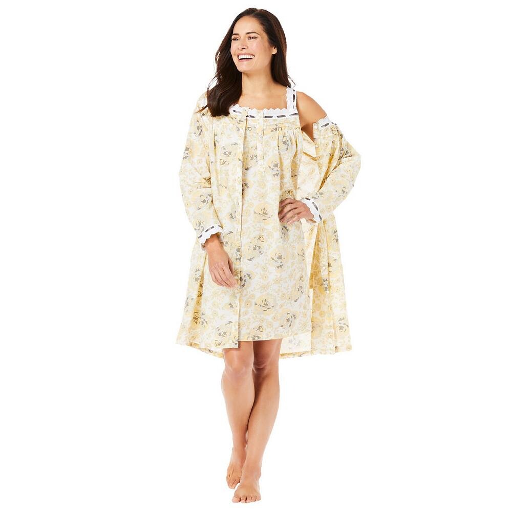 Женский короткий пеньюар размера плюс, комплект из 2 предметов «Только необходимое» Only Necessities, цвет Yellow Floral
Женский короткий пеньюар размера плюс, комплект из 2 предметов «Только необходимое» Only Necessities, цвет Yellow Floral