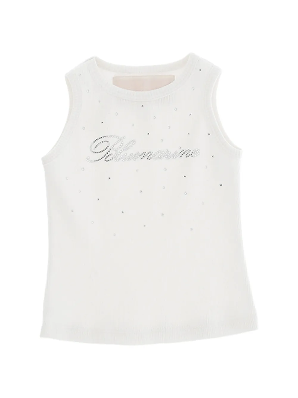 Топ с украшением в виде логотипа Miss Blumarine, белый
Топ с украшением в виде логотипа Miss Blumarine, белый