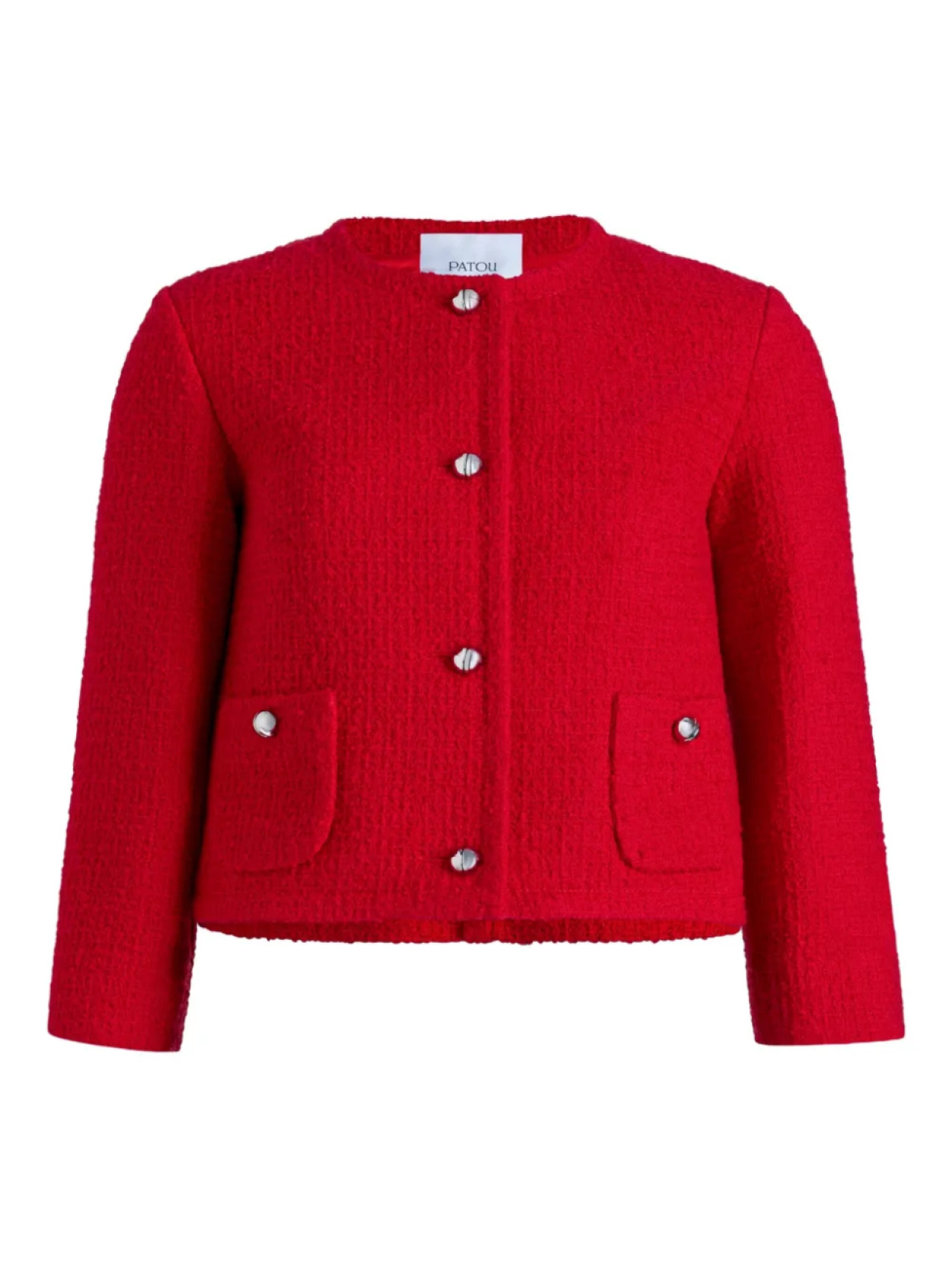 Patou твидовый жакет без воротника, красный
Patou твидовый жакет без воротника, красный
