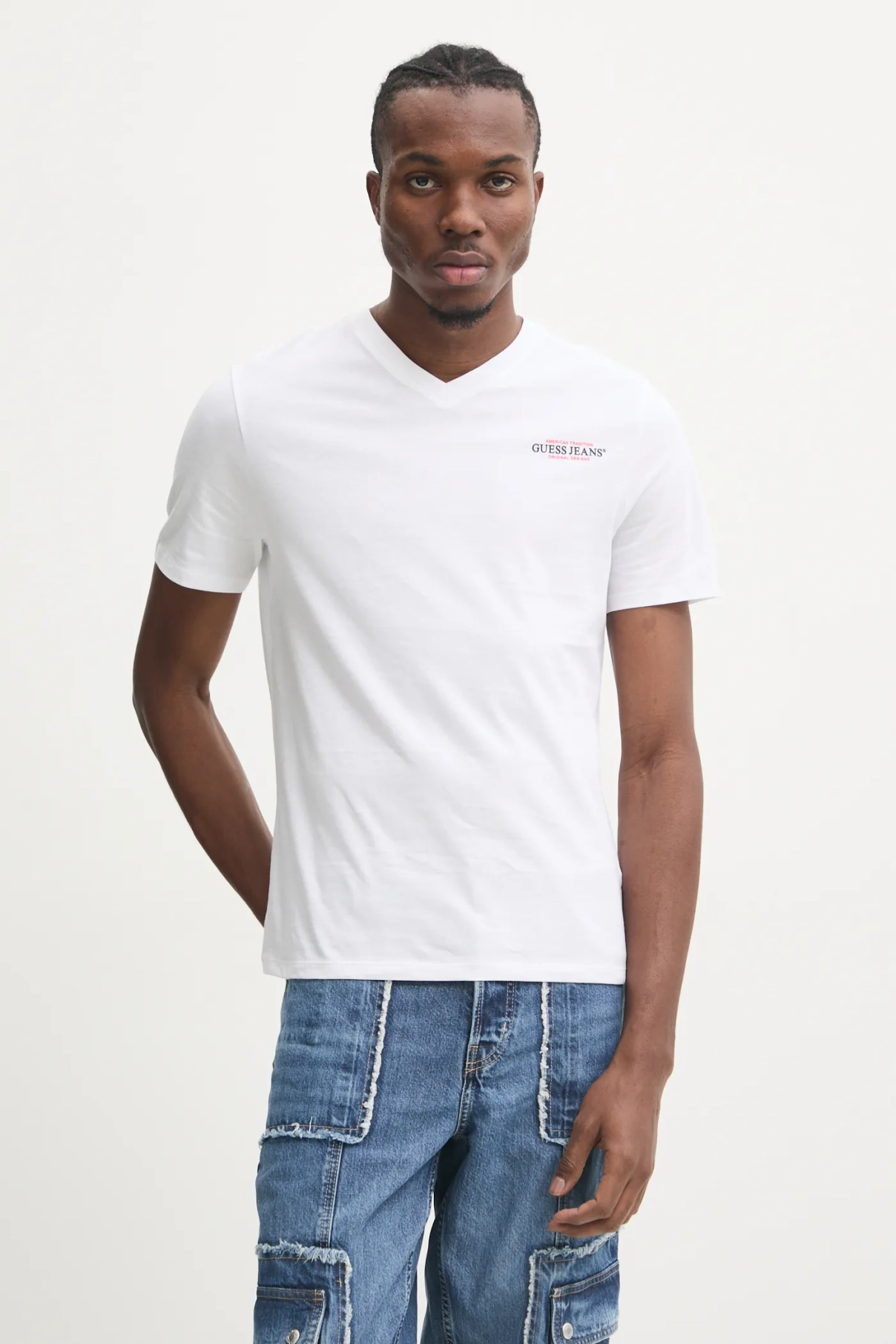 Футболка Guess Jeans, белый 
Футболка Guess Jeans, белый