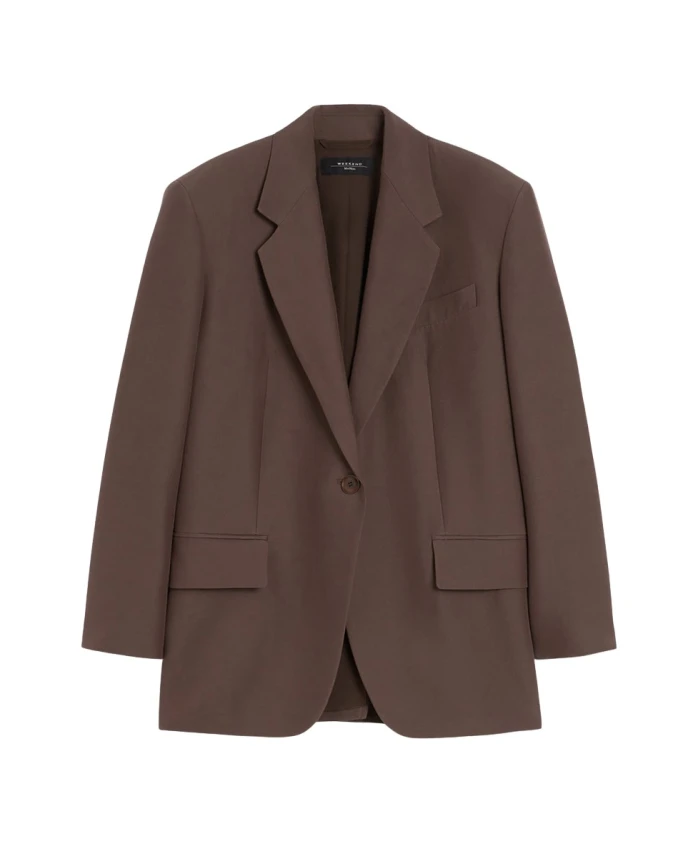 Коричневый пиджак оверсайз из смеси двойного хлопка Weekend Max Mara, коричневый
Коричневый пиджак оверсайз из смеси двойного хлопка Weekend Max Mara, коричневый