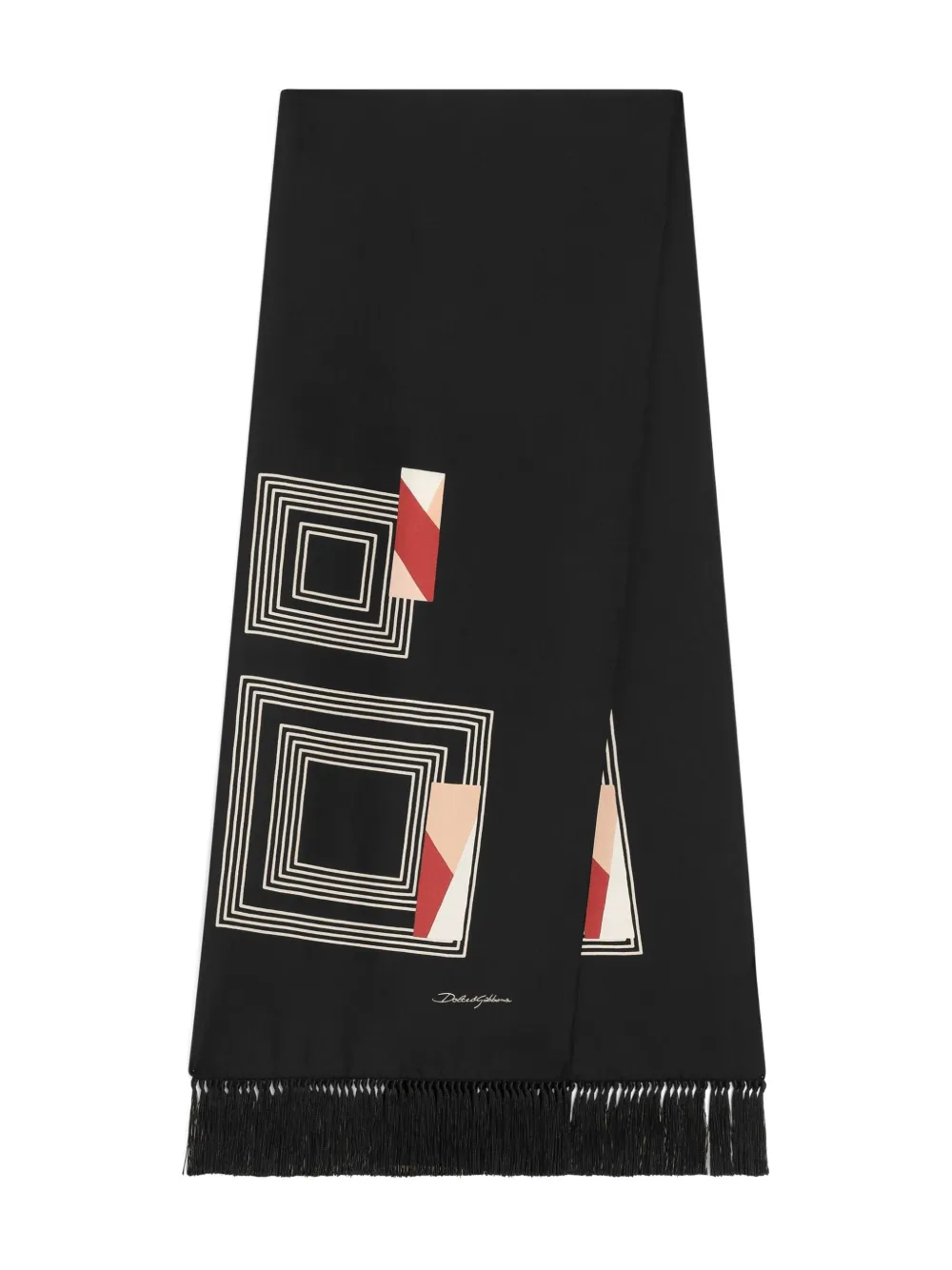 Шарф с бахромой Dolce & Gabbana, черный
Шарф с бахромой Dolce & Gabbana, черный