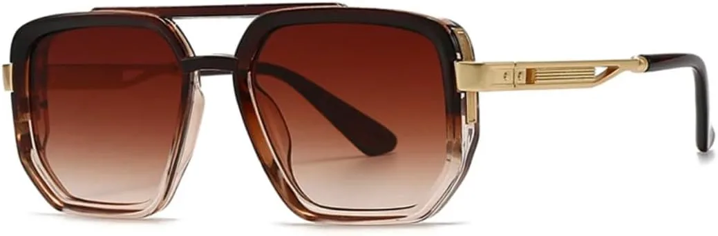 Модные солнцезащитные очки для женщин в стиле ретро с заклепками, сине-зеленые, для мужчин в стиле панк, с защитой от УФ-излучения UV400 HHZZYVY, Brown Tea Gradient
Модные солнцезащитные очки для женщин в стиле ретро с заклепками, сине-зеленые, для мужчин в стиле панк, с защитой от УФ-излучения UV400 HHZZYVY, Brown Tea Gradient