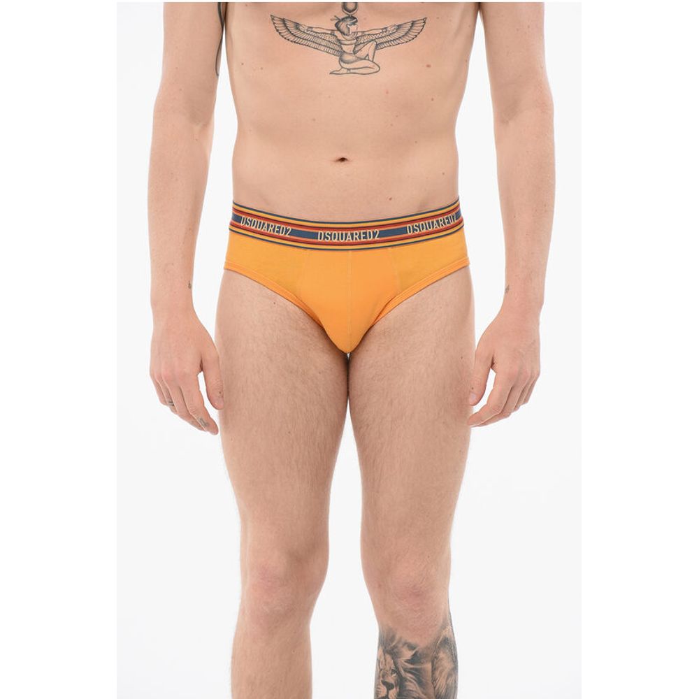 Трусы из хлопка с полосатым поясом Dsquared2, желтый
Трусы из хлопка с полосатым поясом Dsquared2, желтый