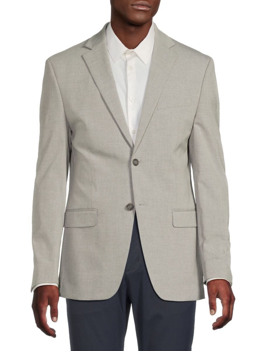 Простой приталенный спортивный пиджак DKNY, светло-серый
Простой приталенный спортивный пиджак DKNY, светло-серый