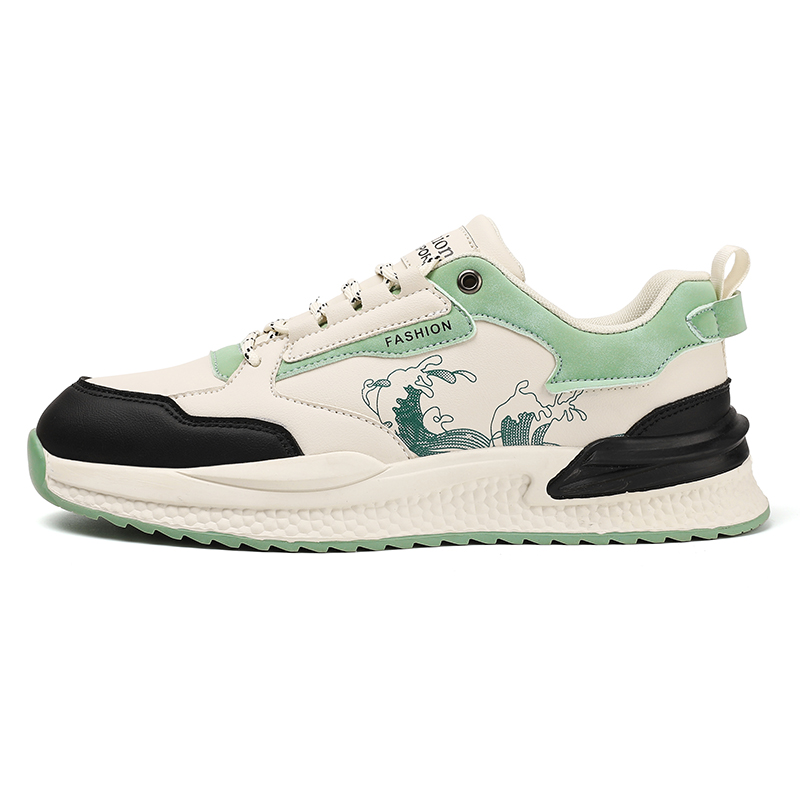 BOLE Мужские бежево-зеленые повседневные низкие кеды с амортизацией, противоскользящей и износостойкой подошвой, цвет Beige Green
BOLE Мужские бежево-зеленые повседневные низкие кеды с амортизацией, противоскользящей и износостойкой подошвой, цвет Beige Green